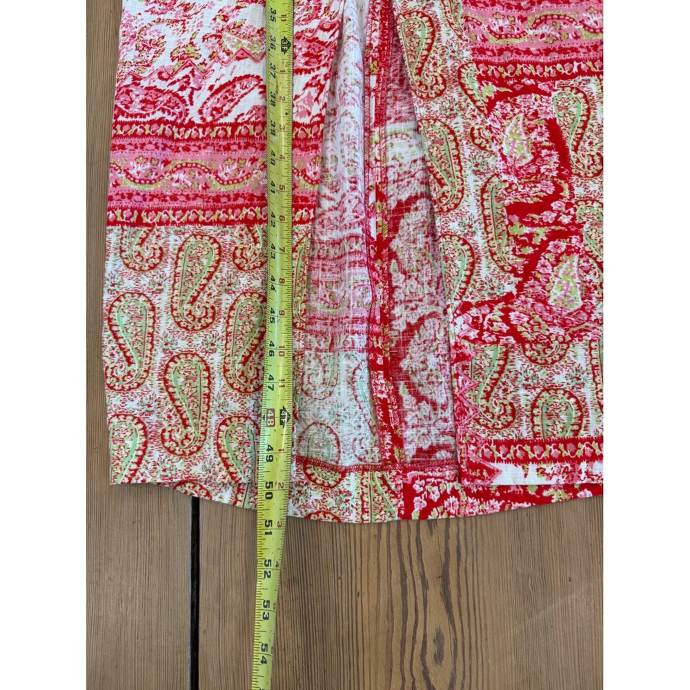 Zara Red Paisley Print Dress Halter Tie Back Cut Out Maxi Boho Blogger Fave‎ S - Picture 9 of 9